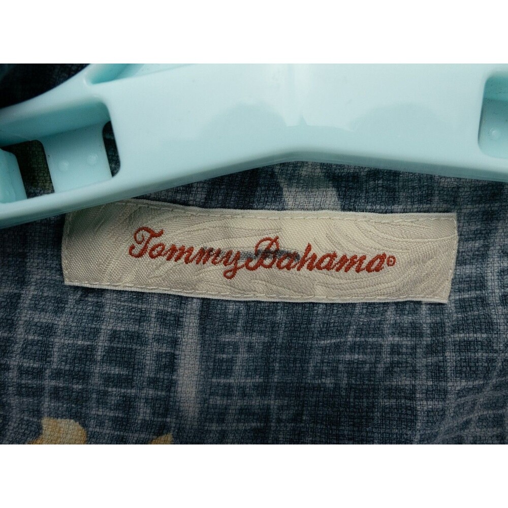 Tommy Bahama Shirt Mens XLX Blue Floral Print Silk Short Sleeve Beach Hawaiian - Picture 3 of 10